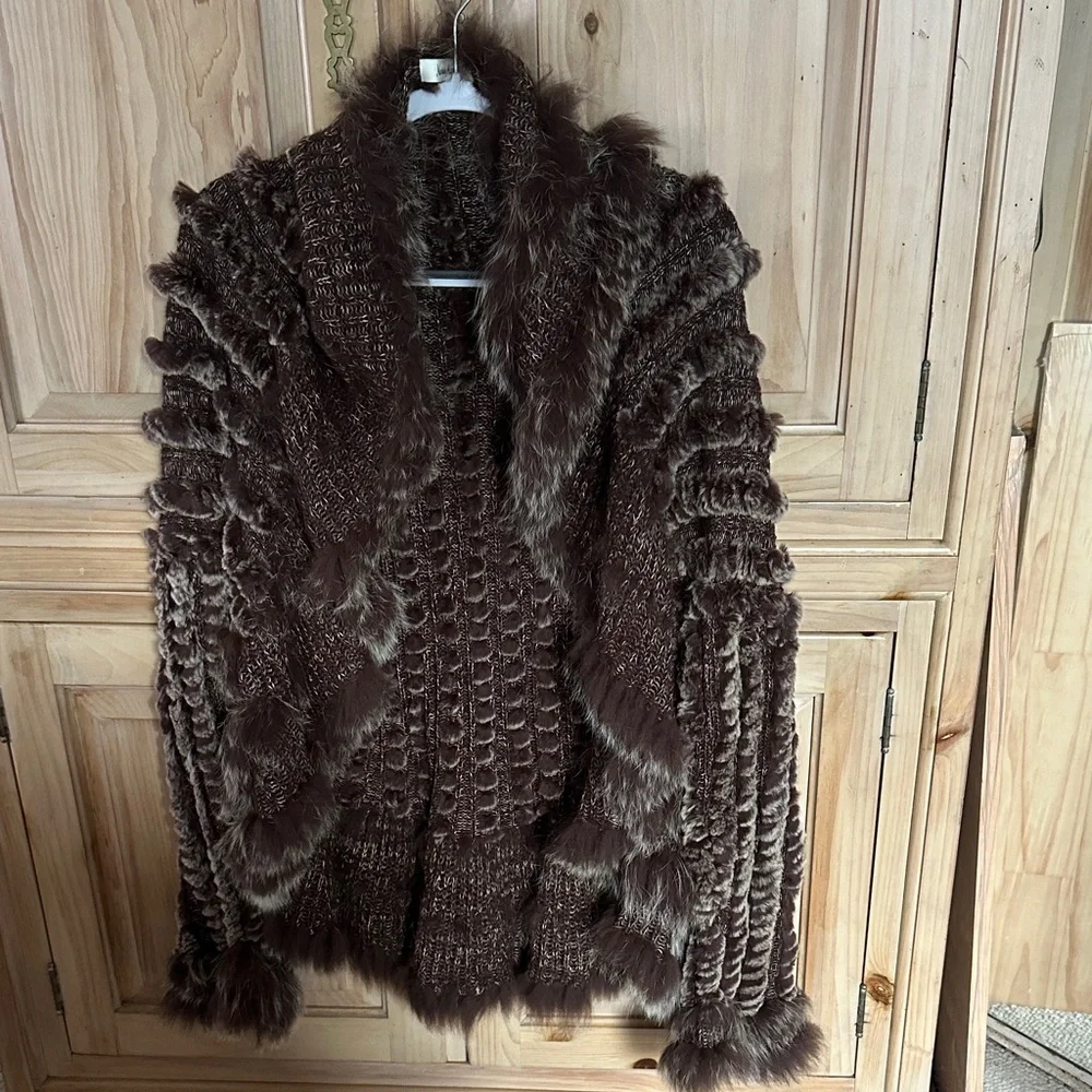 Neiman Marcus Chocolate Teddy Jacket - Picture 1 of 5